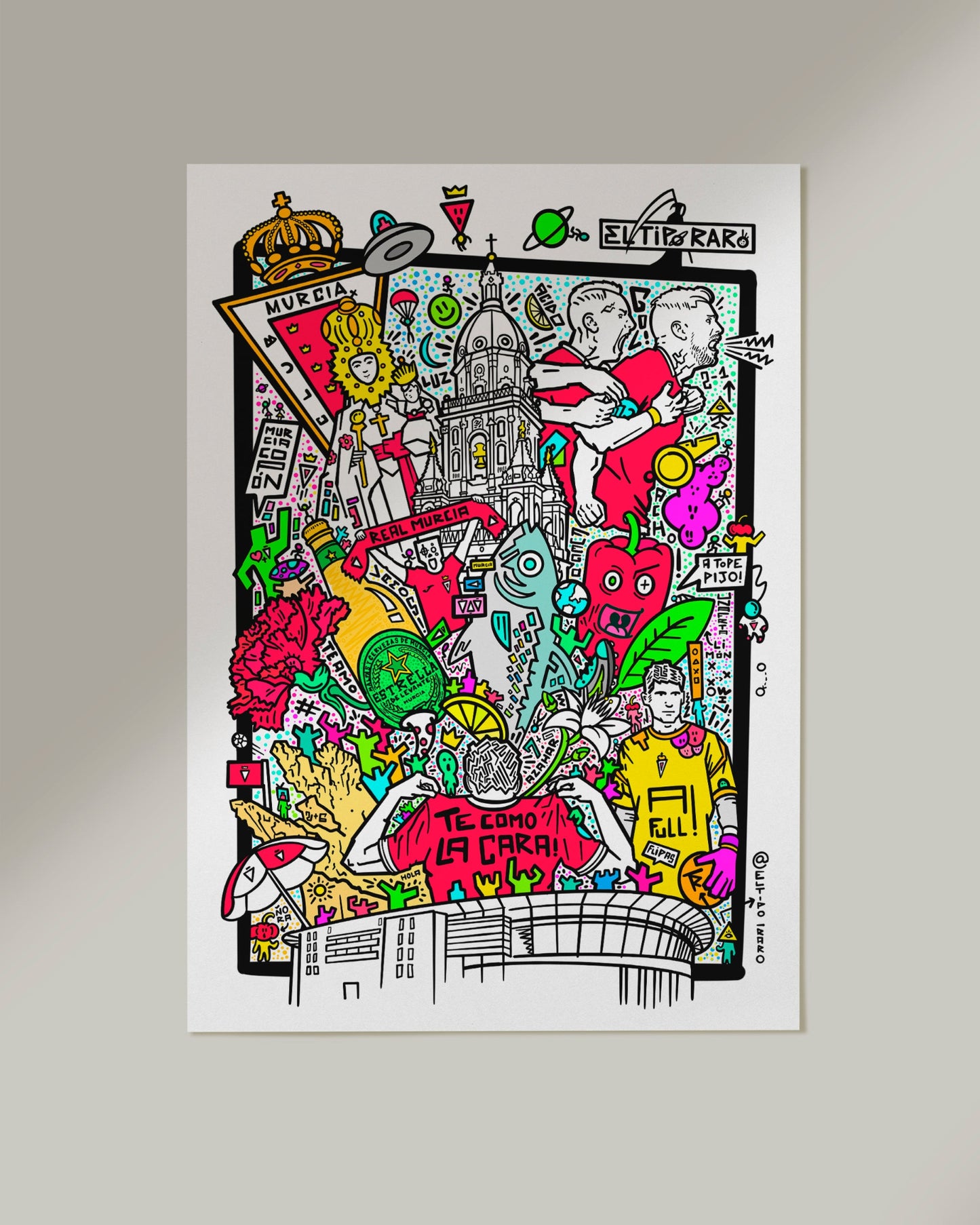 Ilustración exclusiva Real Murcia