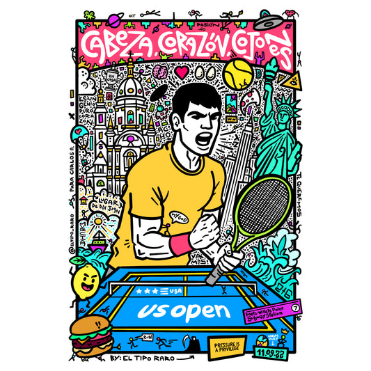 🎾 Ilustración exclusiva de Carlos Alcaraz - US OPEN