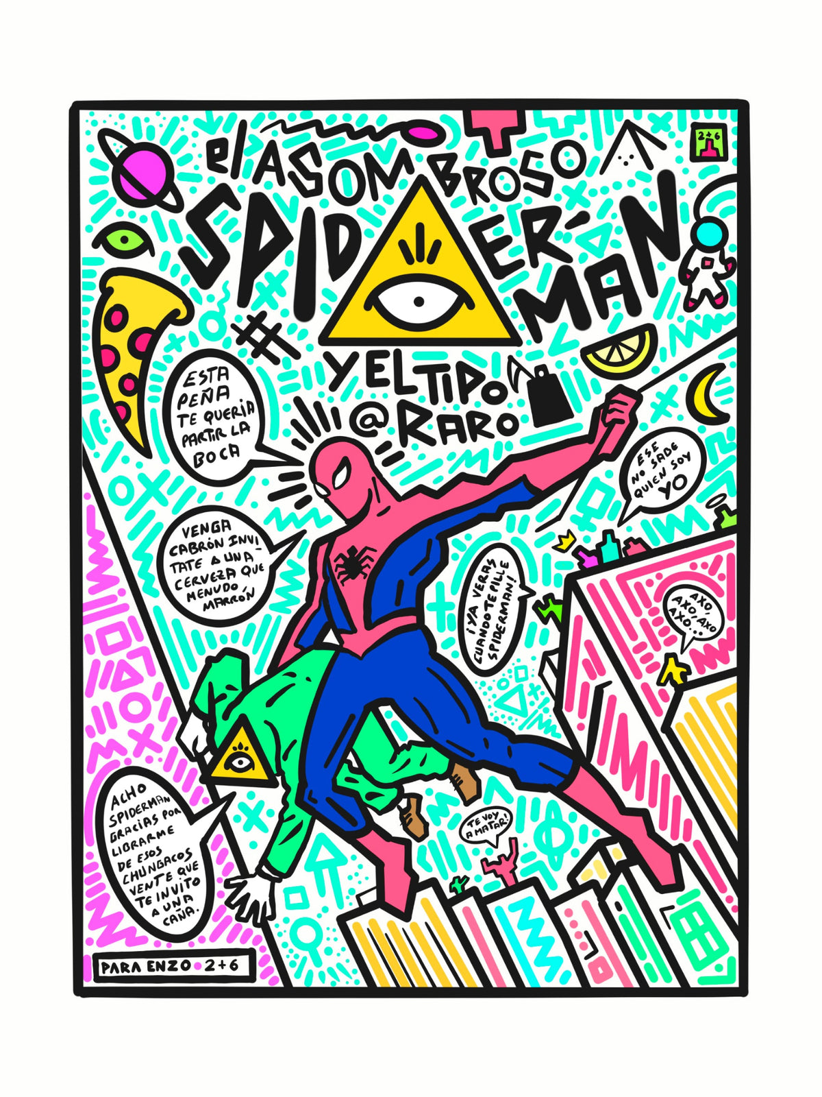 Lámina Spiderman — reinterpretación primera portada Marvel El Tipo Raro, edición limitada 100 unidades firmada y numerada