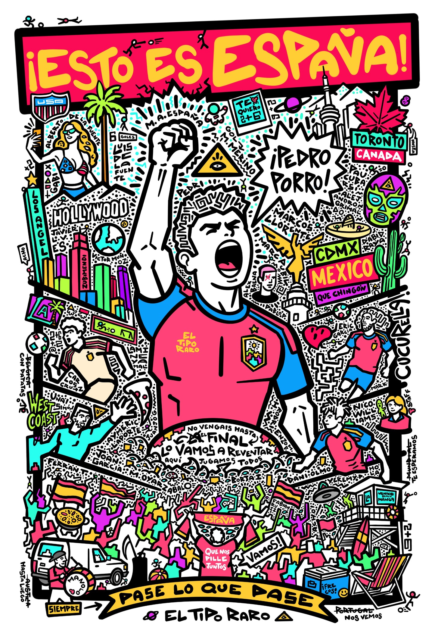 Esto es España — ilustración completa, póster